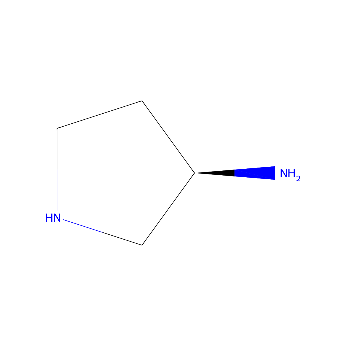(3R)-pyrrolidin-3-amine molecular structure, CAS 116183-82-5
