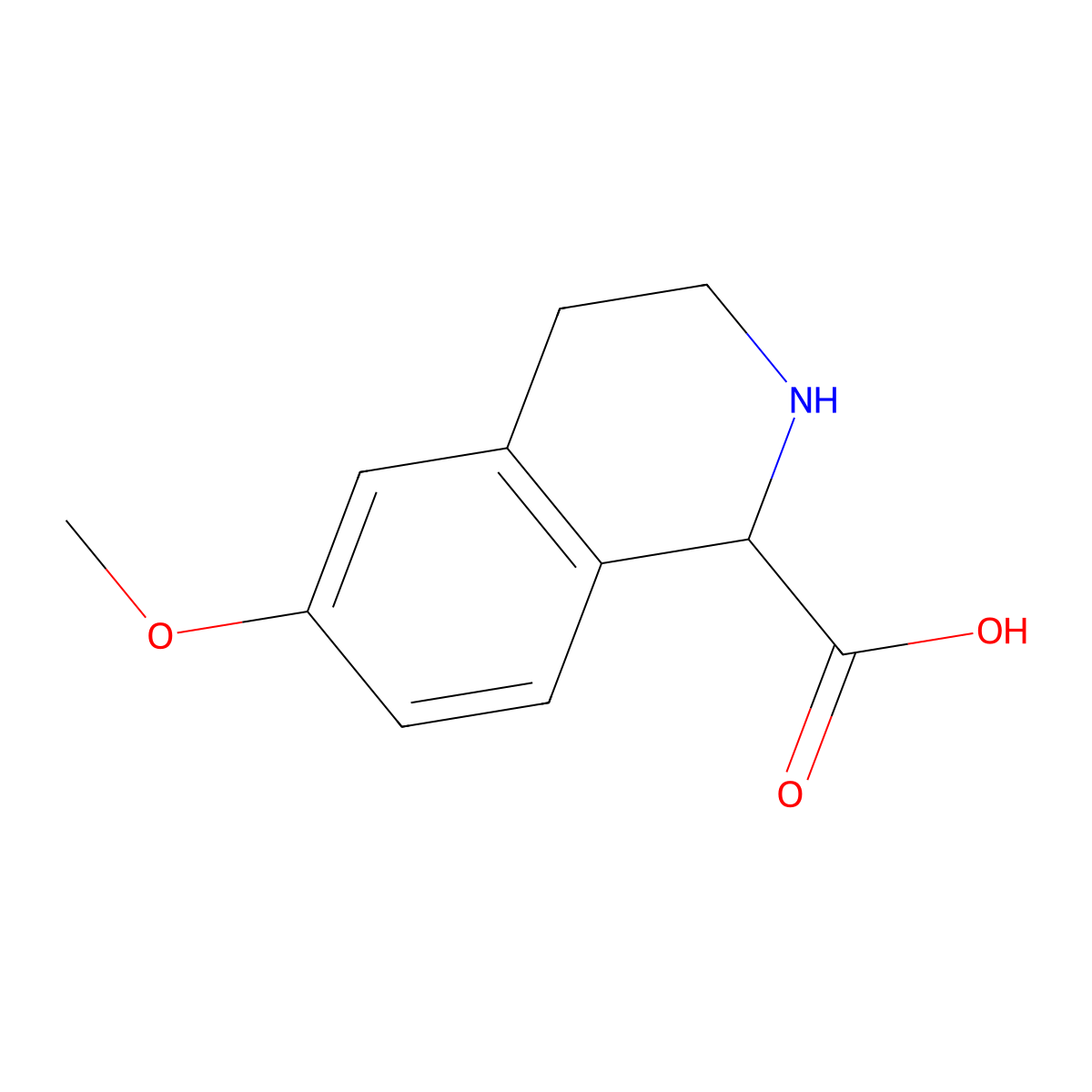 6-Methoxy-1,2,3,4-tetrahydroisoquinoline-1-carboxylic acid molecular structure, CAS 1161833-78-8