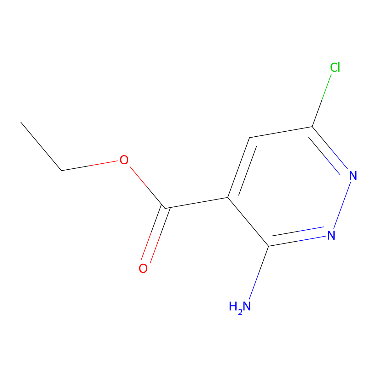 Ethyl 3-amino-6-chloropyridazine-4-carboxylate molecular structure, CAS 1161847-32-0