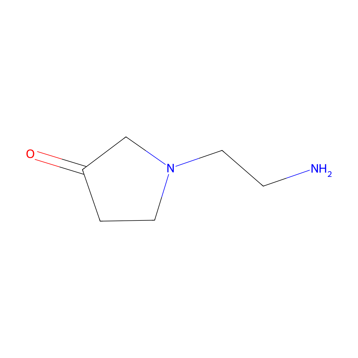 1-(2-Aminoethyl)-3-pyrrolidinone molecular structure, CAS 1161928-14-8