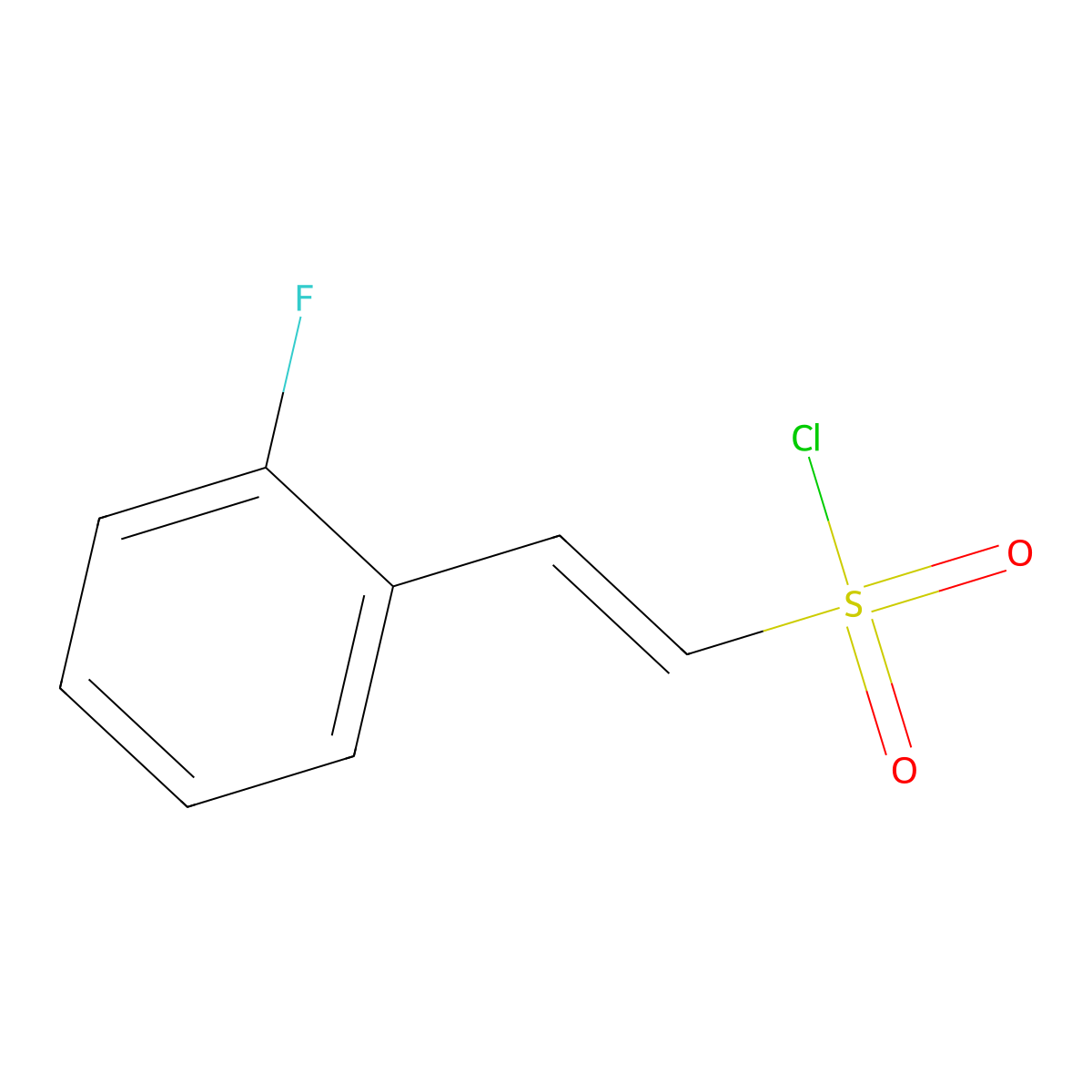 2-(2-Fluorophenyl)ethene-1-sulfonyl chloride molecular structure, CAS 1161945-22-7