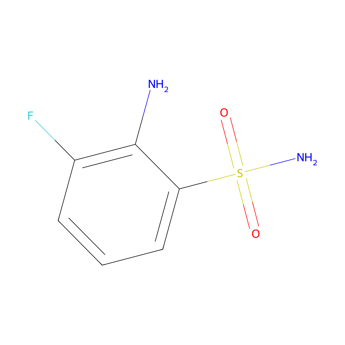 2-Amino-3-fluorobenzene-1-sulfonamide molecular structure, CAS 1161945-86-3