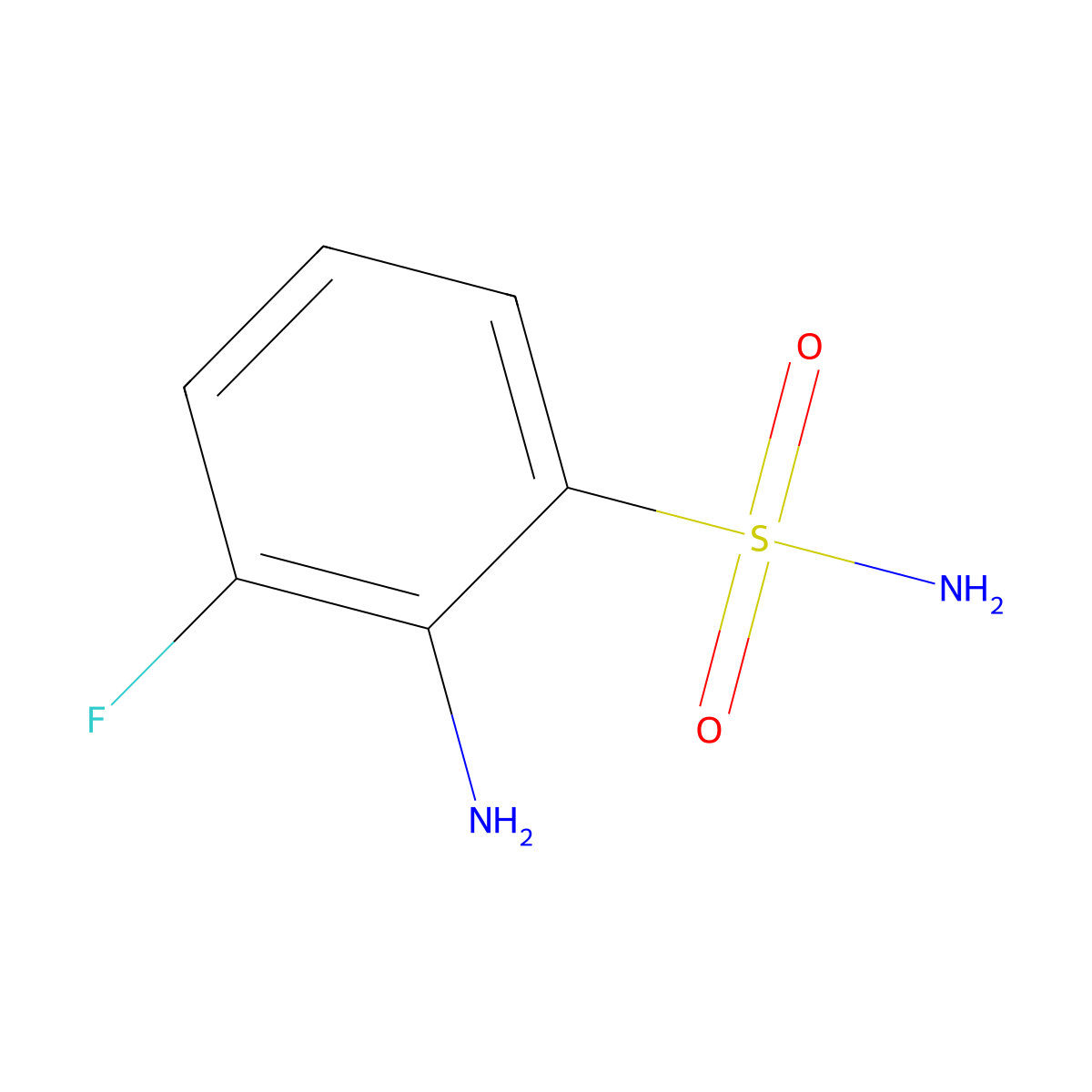 2-Amino-3-fluorobenzene-1-sulfonamide molecular structure, CAS 1161945-86-3
