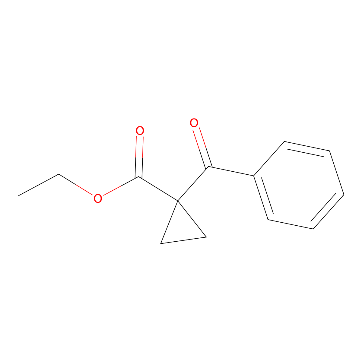 Ethyl 1-Benzoylcyclopropanecarboxylate molecular structure, CAS 116195-48-3