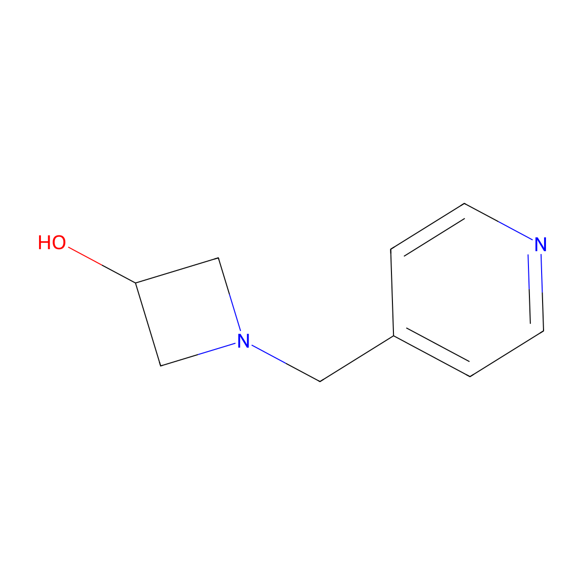 1-(Pyridin-4-ylmethyl)azetidin-3-ol molecular structure, CAS 116196-16-8