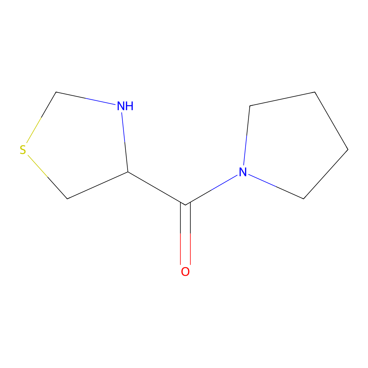 4-(Pyrrolidine-1-carbonyl)-1,3-thiazolidine molecular structure, CAS 1161960-45-7