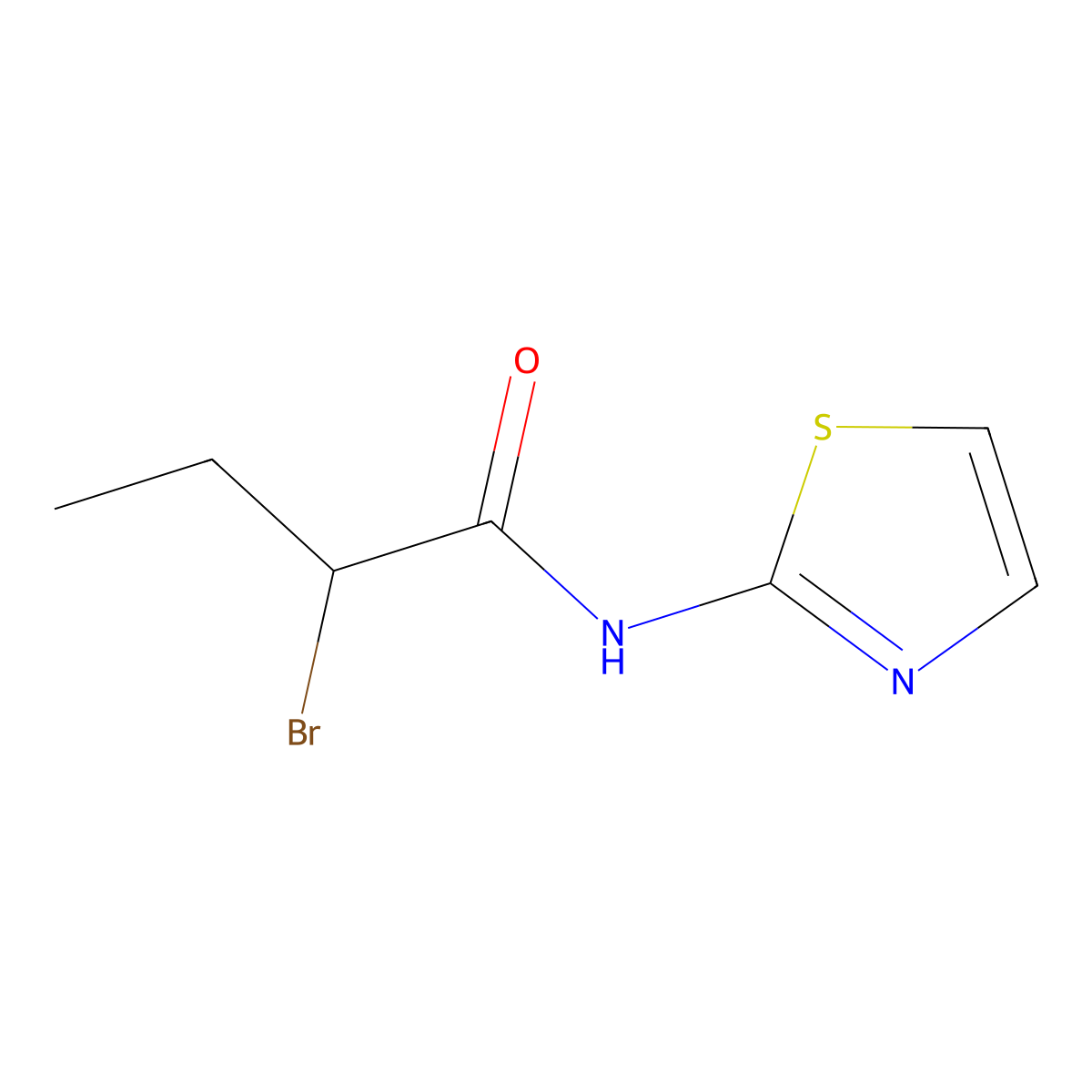 2-Bromo-N-1,3-thiazol-2-ylbutanamide molecular structure, CAS 116200-99-8