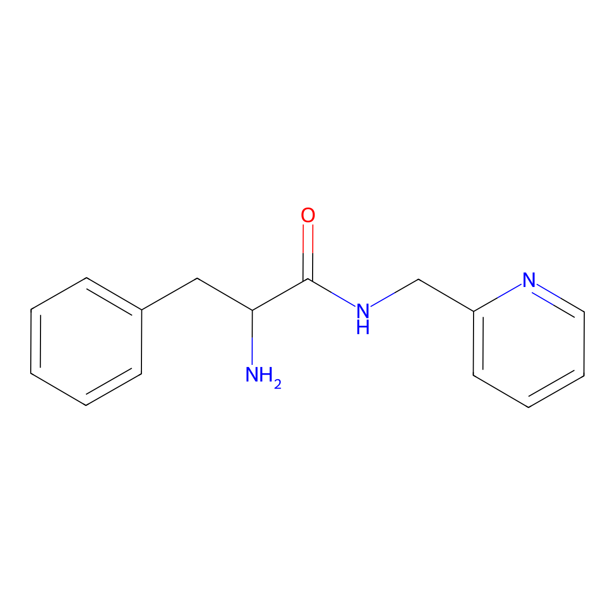 2-Amino-3-phenyl-N-[(pyridin-2-yl)methyl]propanamide molecular structure, CAS 1162049-41-3