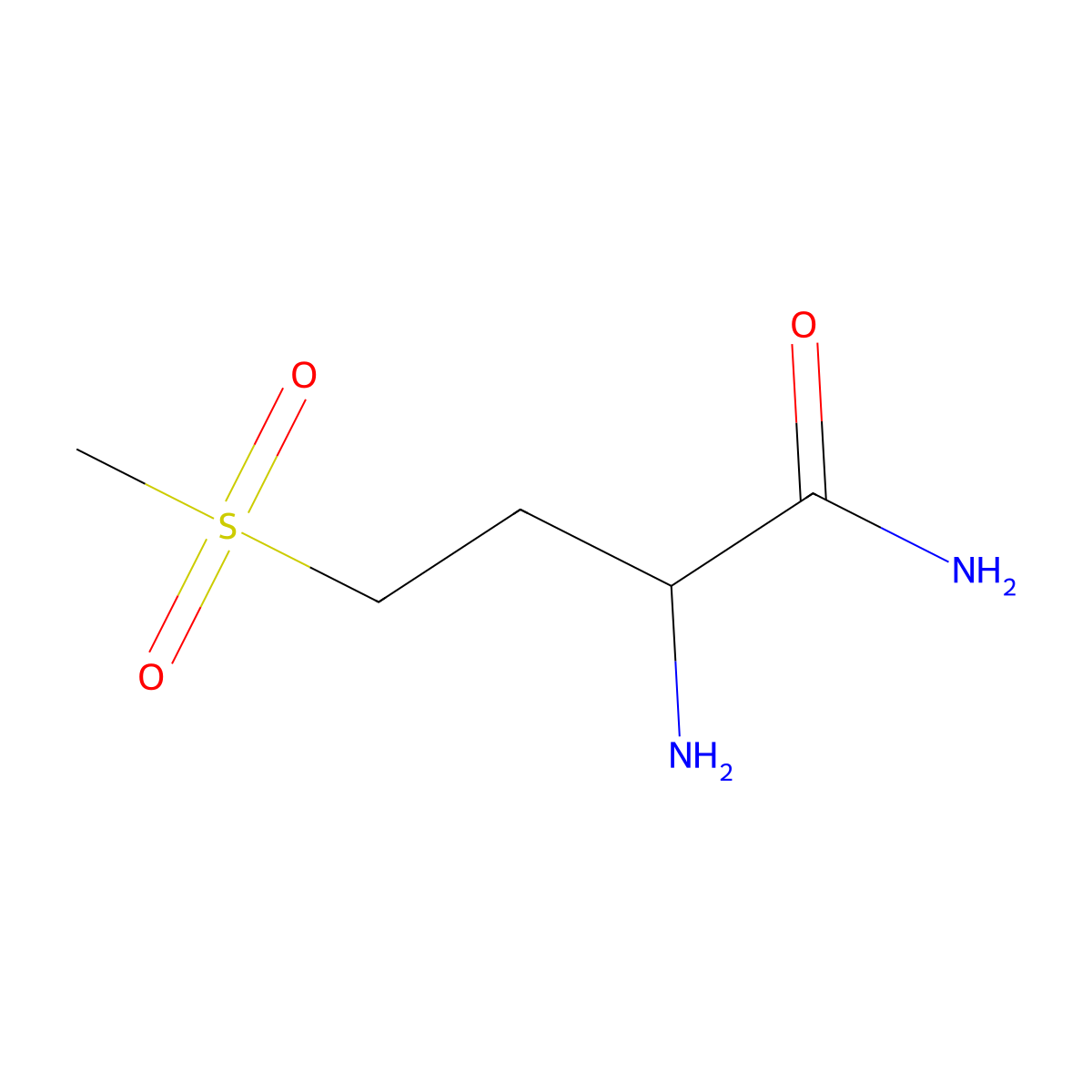 2-Amino-4-methanesulfonylbutanamide molecular structure, CAS 1162066-49-0
