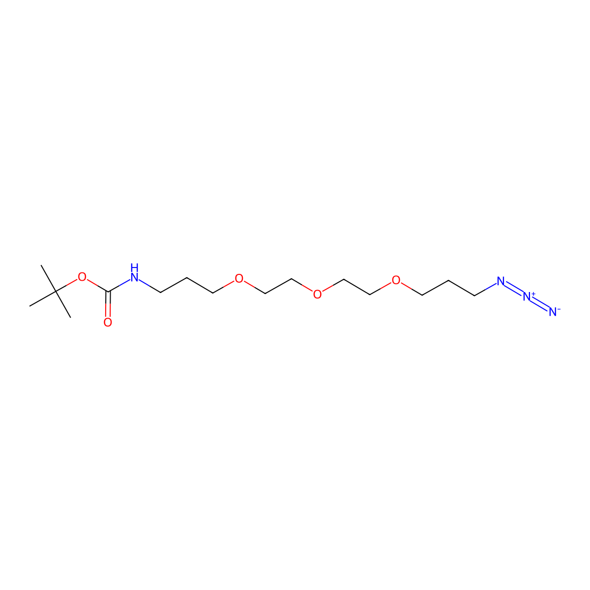1-(Boc-amino)-4,7,10-trioxa-13-tridecaneazide molecular structure, CAS 1162070-33-8