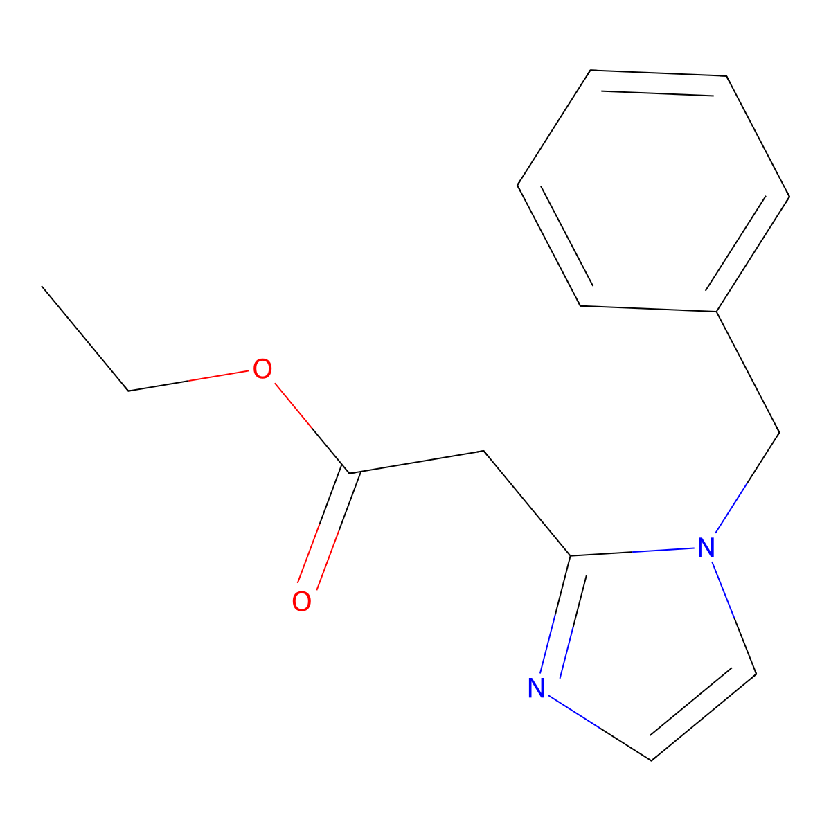 Ethyl 2-(1-benzyl-1H-imidazol-2-yl)acetate molecular structure, CAS 116211-32-6
