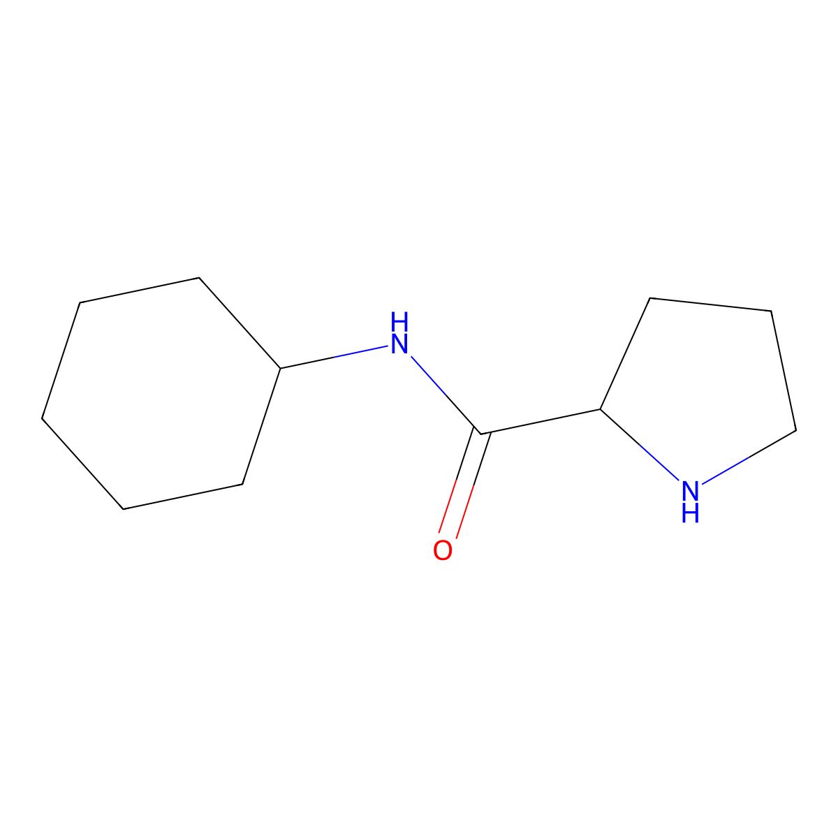 N-cyclohexylpyrrolidine-2-carboxamide molecular structure, CAS 1162112-09-5