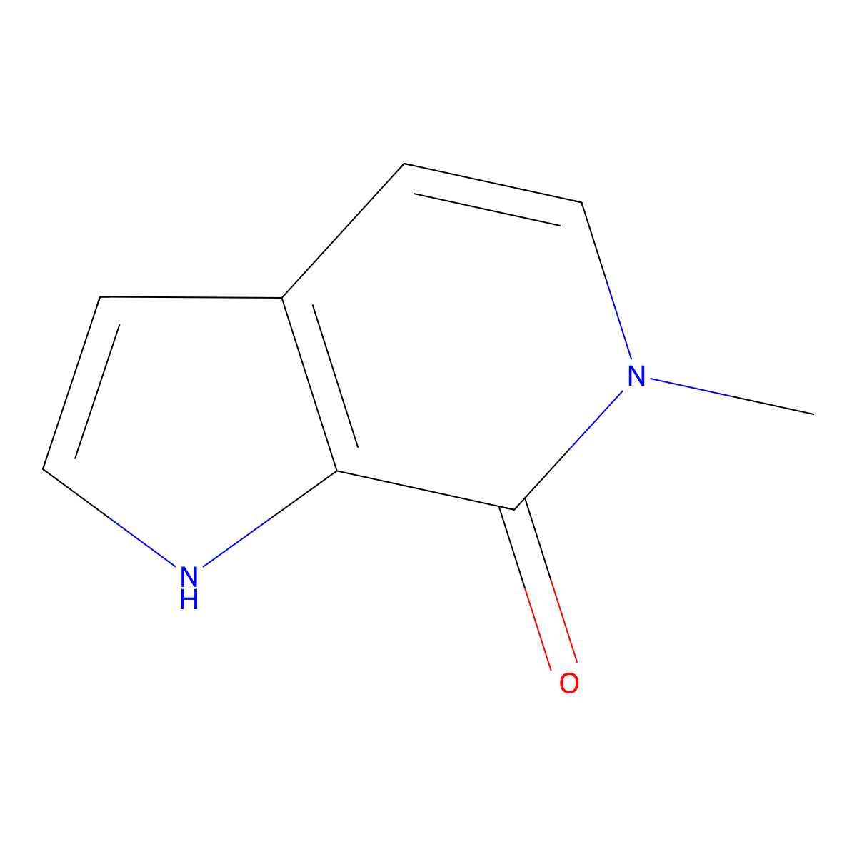 6-methyl-1,6-dihydro-7H-pyrrolo[2,3-c]pyridin-7-one molecular structure, CAS 116212-46-5