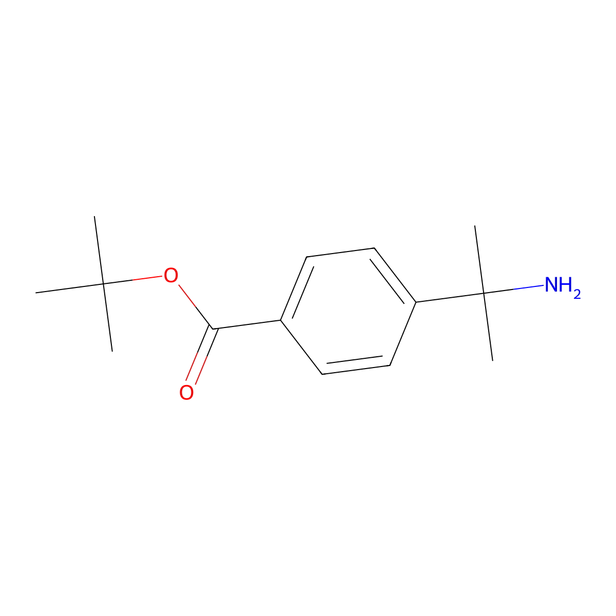 Tert-butyl 4-(2-aminopropan-2-yl)benzoate molecular structure, CAS 1162221-89-7