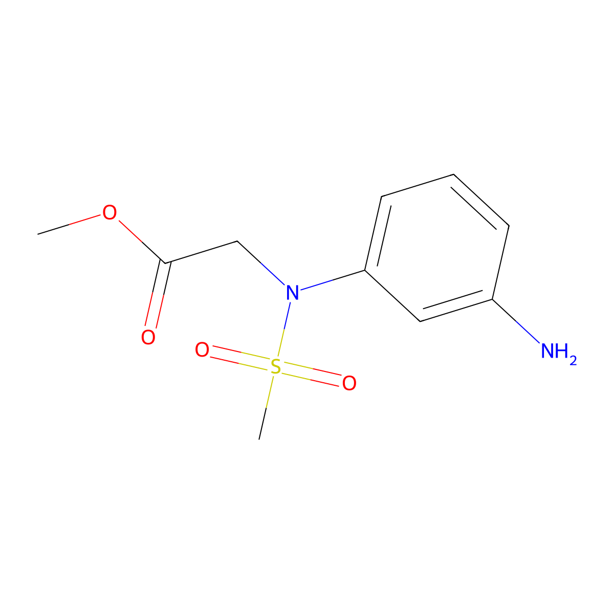 methyl 2-(N-(3-aminophenyl)methylsulfonamido)acetate molecular structure, CAS 1162222-51-6
