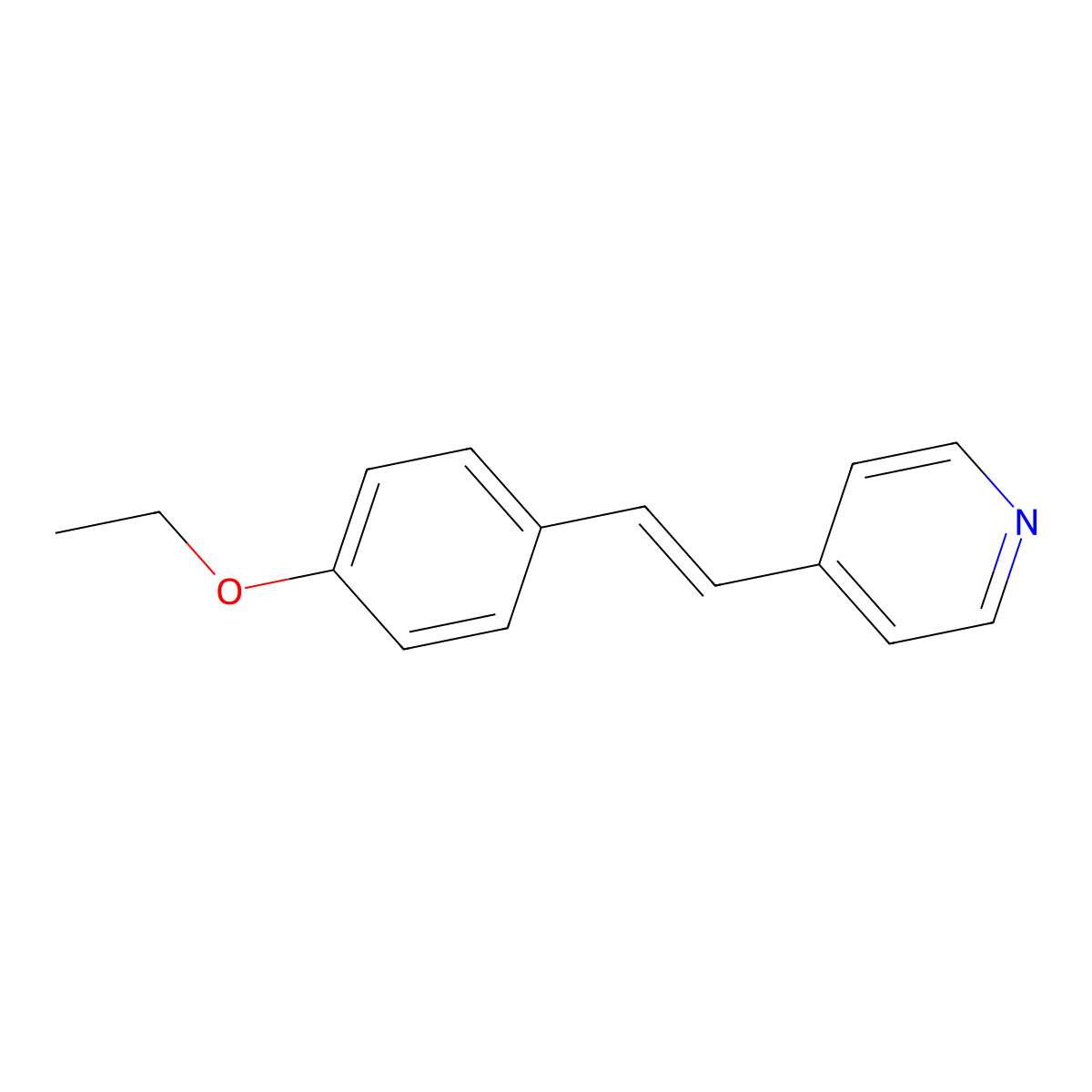 4-[(1E)-2-(4-ethoxyphenyl)ethenyl]pyridine molecular structure, CAS 116223-44-0