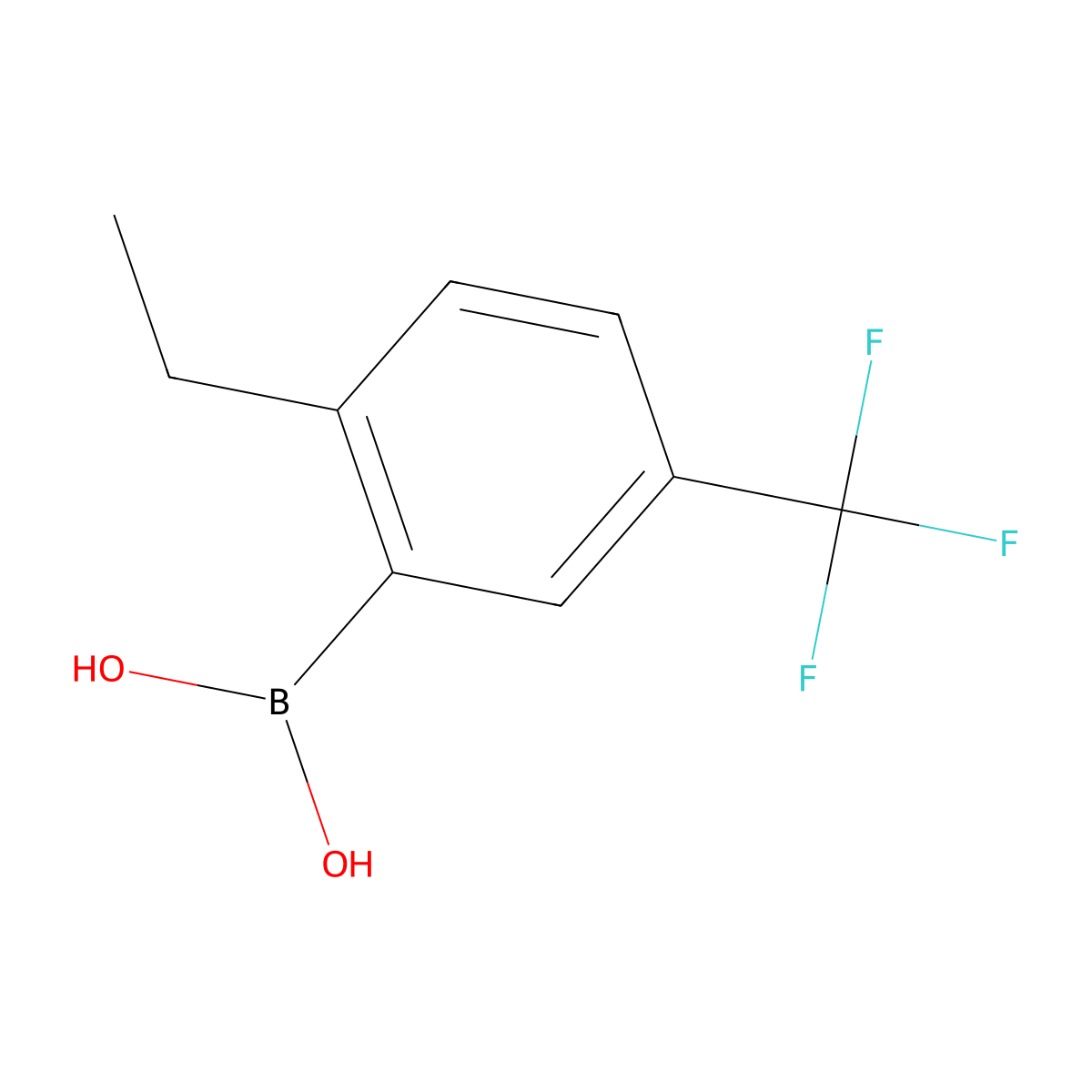 [2-Ethyl-5-(trifluoromethyl)phenyl]boronic acid molecular structure, CAS 1162257-08-0