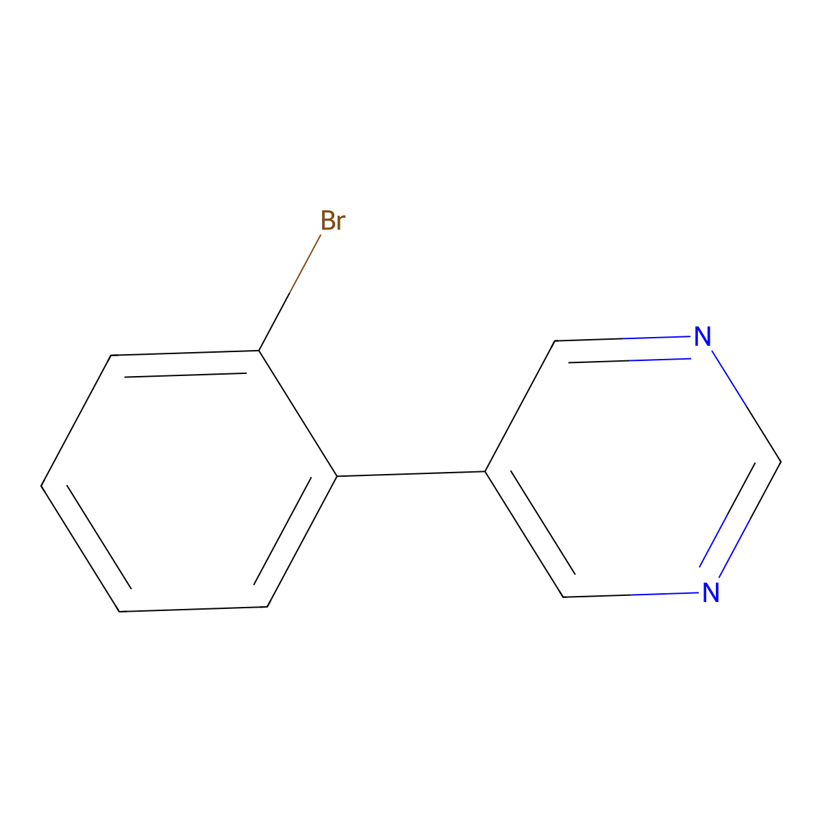 5-(2-Bromophenyl)pyrimidine molecular structure, CAS 1162257-14-8