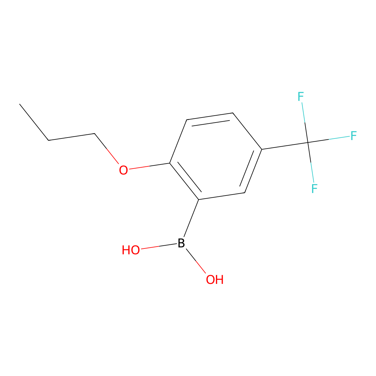 (2-Propoxy-5-(trifluoromethyl)phenyl)boronic acid molecular structure, CAS 1162257-29-5