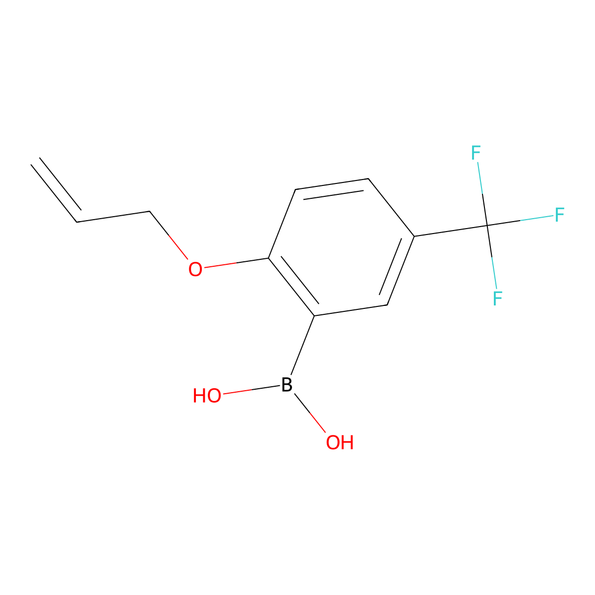 2-(Allyloxy)-5-(trifluoromethyl)benzeneboronic acid molecular structure, CAS 1162257-32-0