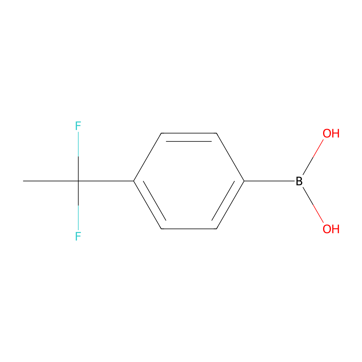 (4-(1,1-Difluoroethyl)phenyl)boronic acid molecular structure, CAS 1162257-36-4