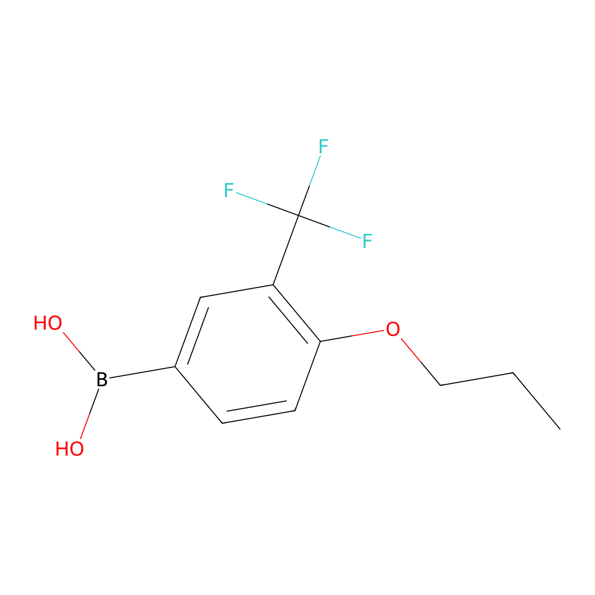 (4-Propoxy-3-(trifluoromethyl)phenyl)boronic acid molecular structure, CAS 1162257-45-5