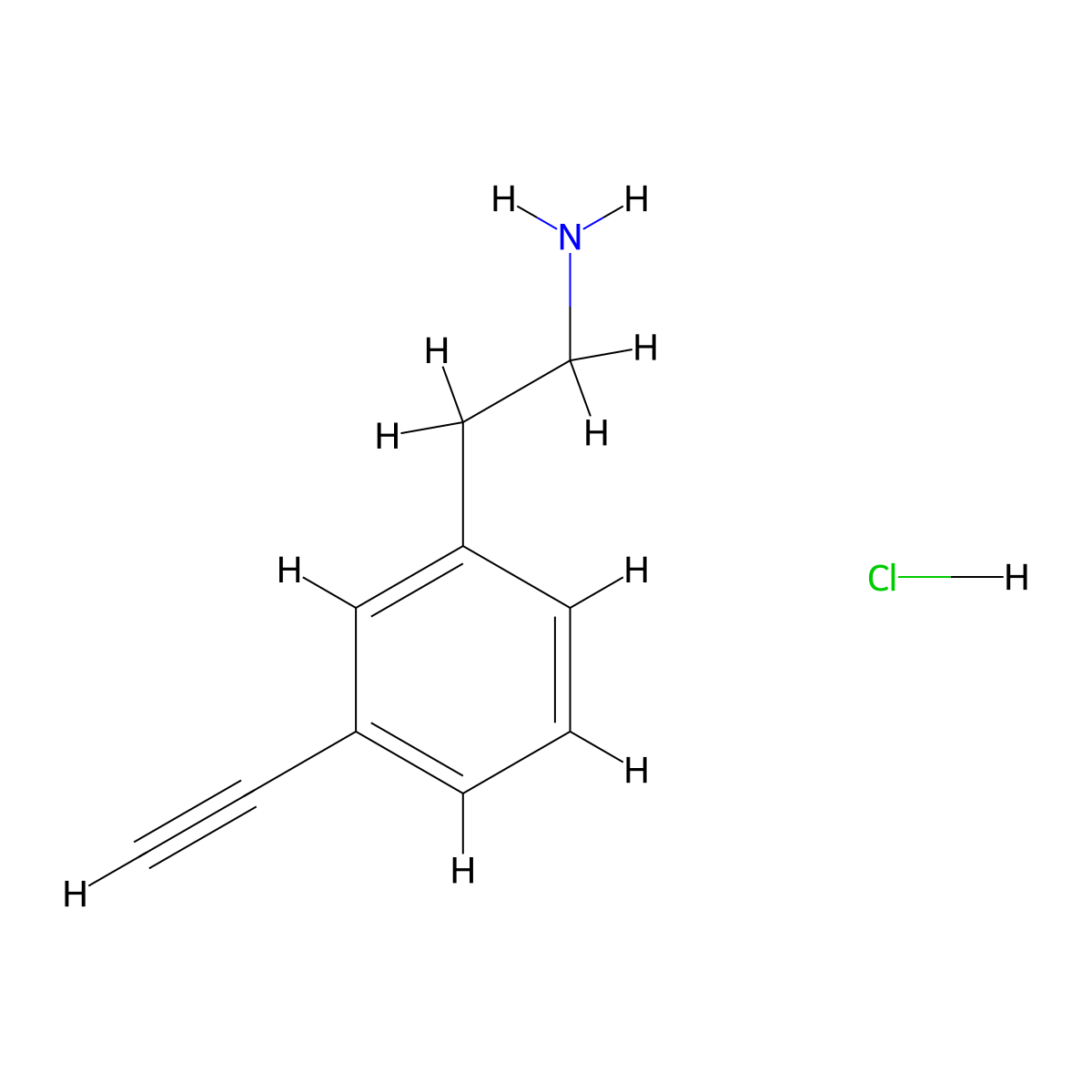2-(3-Ethynylphenyl)ethan-1-aminehydrochloride molecular structure, CAS 1162257-50-2