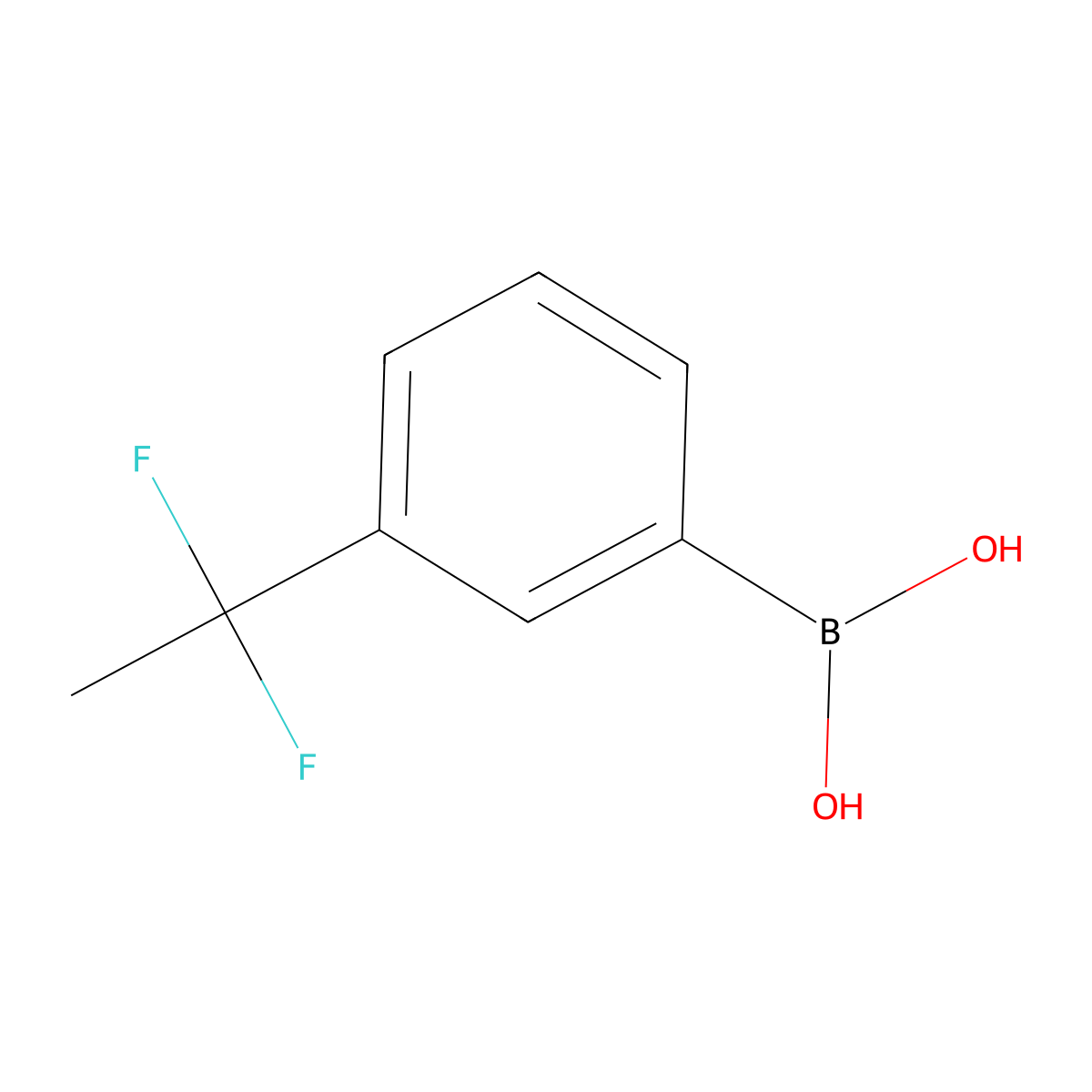 [3-(1,1-Difluoroethyl)phenyl]boronicacid molecular structure, CAS 1162257-54-6
