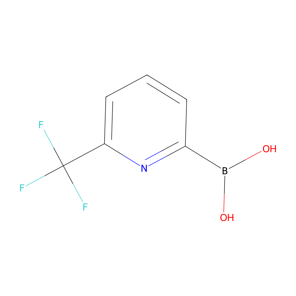 (6-(Trifluoromethyl)pyridin-2-yl)boronic acid molecular structure, CAS 1162257-61-5