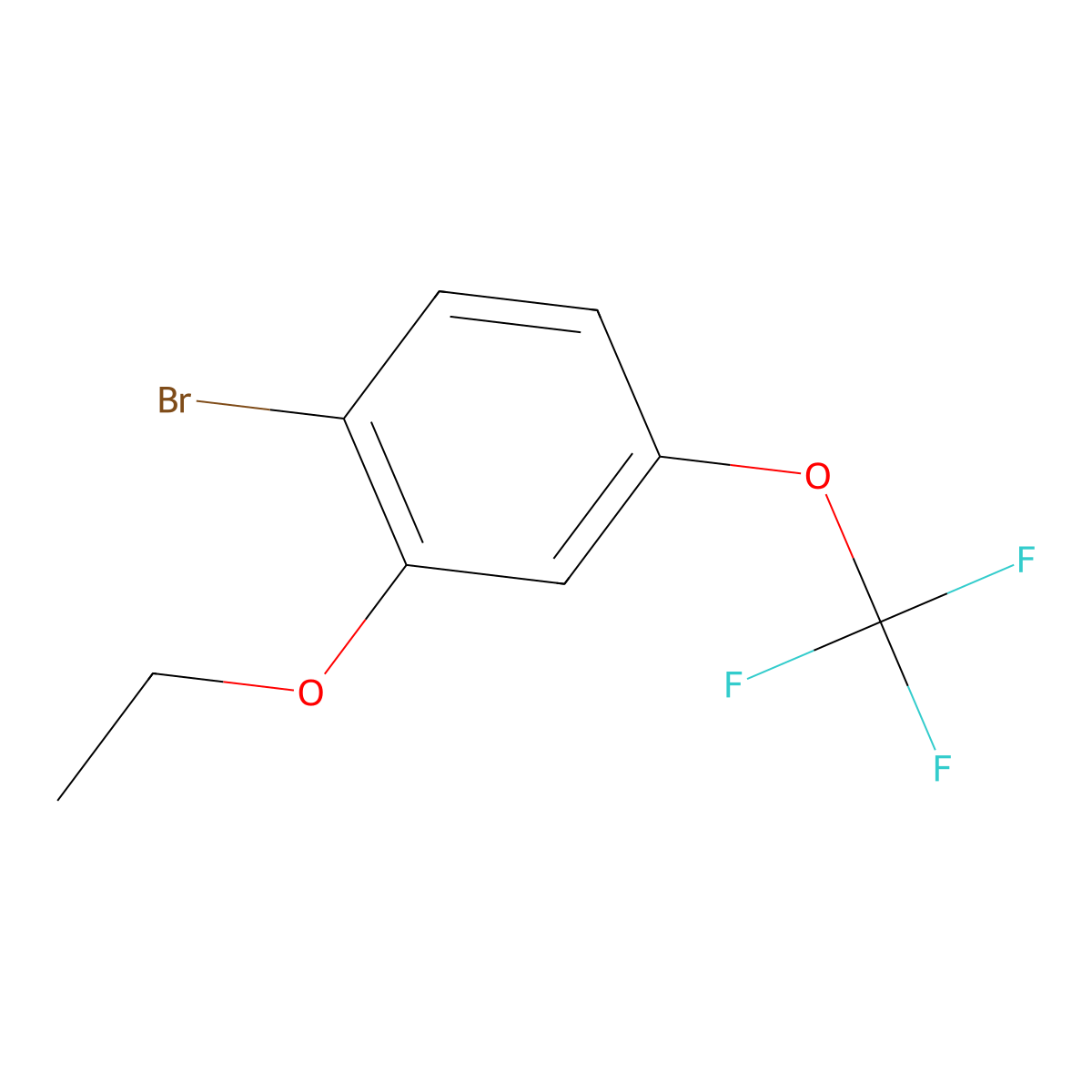 1-Bromo-2-ethoxy-4-(trifluoromethoxy)benzene molecular structure, CAS 1162261-92-8