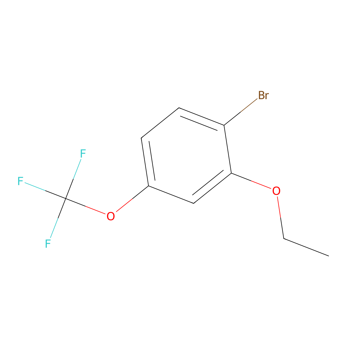 1-Bromo-2-ethoxy-4-(trifluoromethoxy)benzene molecular structure, CAS 1162261-92-8