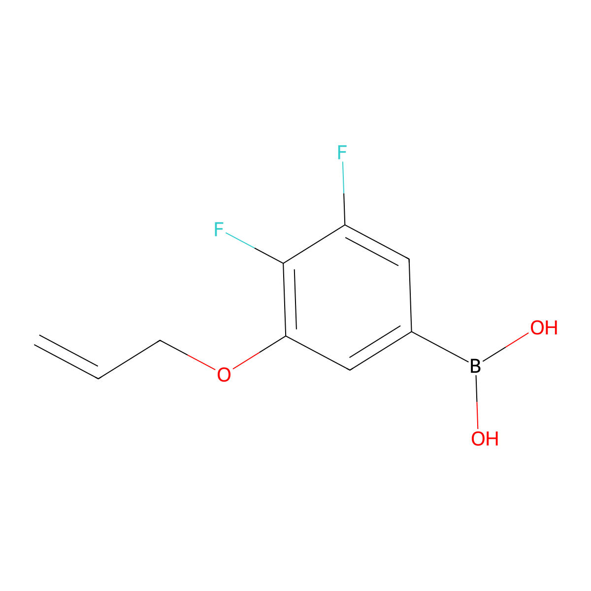 3-(Allyloxy)-4,5-difluorophenylboronic acid molecular structure, CAS 1162261-95-1