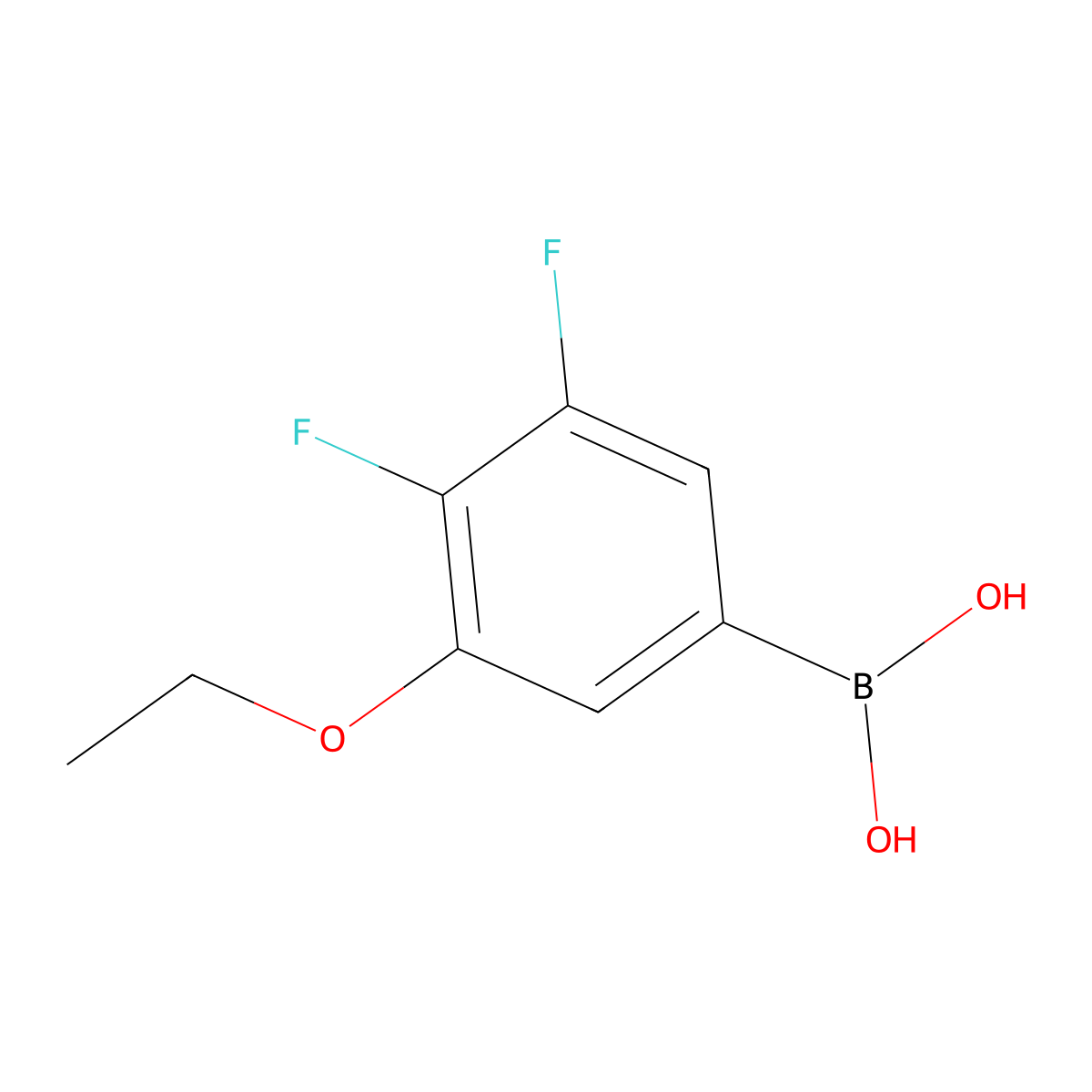 3,4-Difluoro-5-ethoxyphenylboronic acid molecular structure, CAS 1162261-96-2