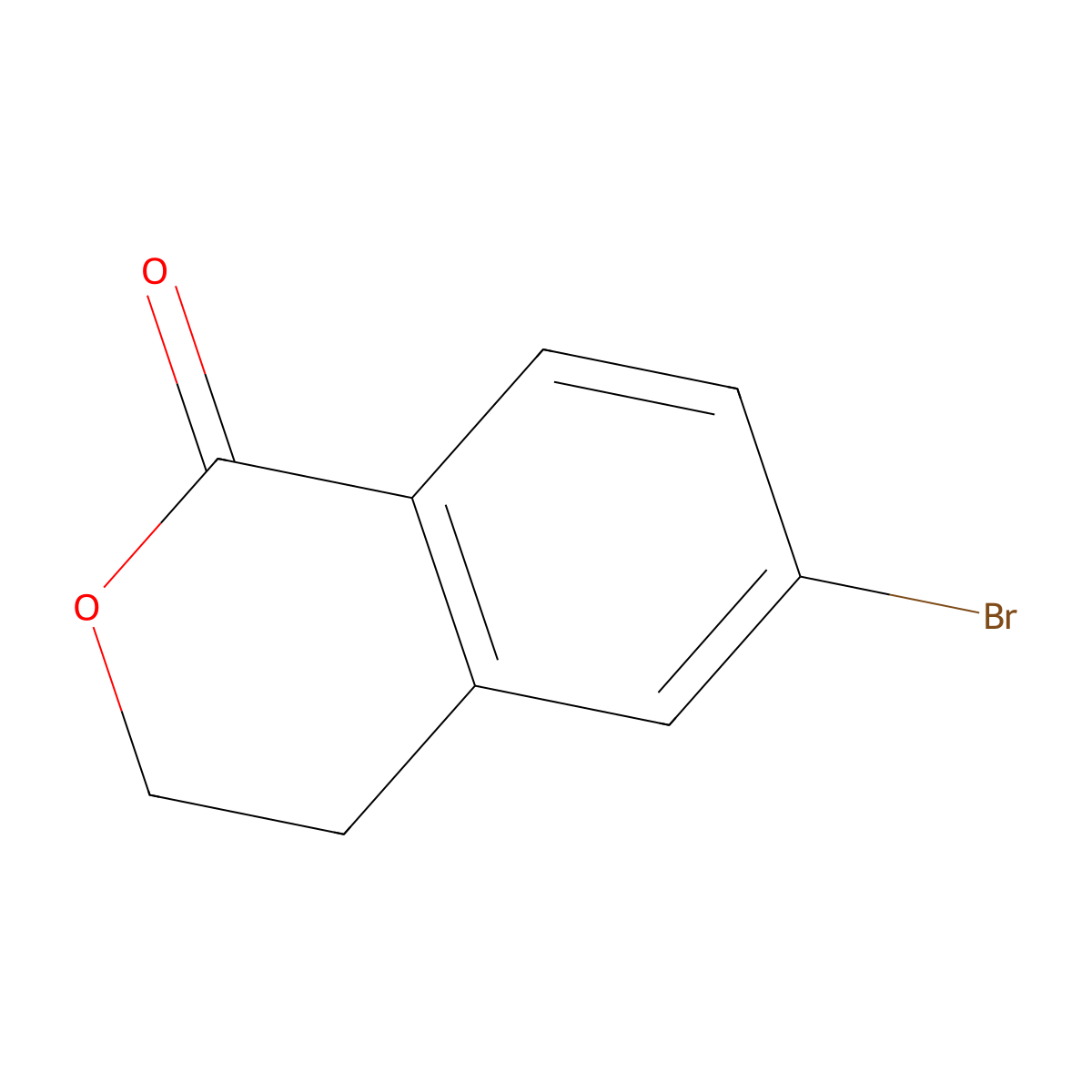 6-bromo-3,4-dihydro-1H-2-benzopyran-1-one molecular structure, CAS 1162262-43-2