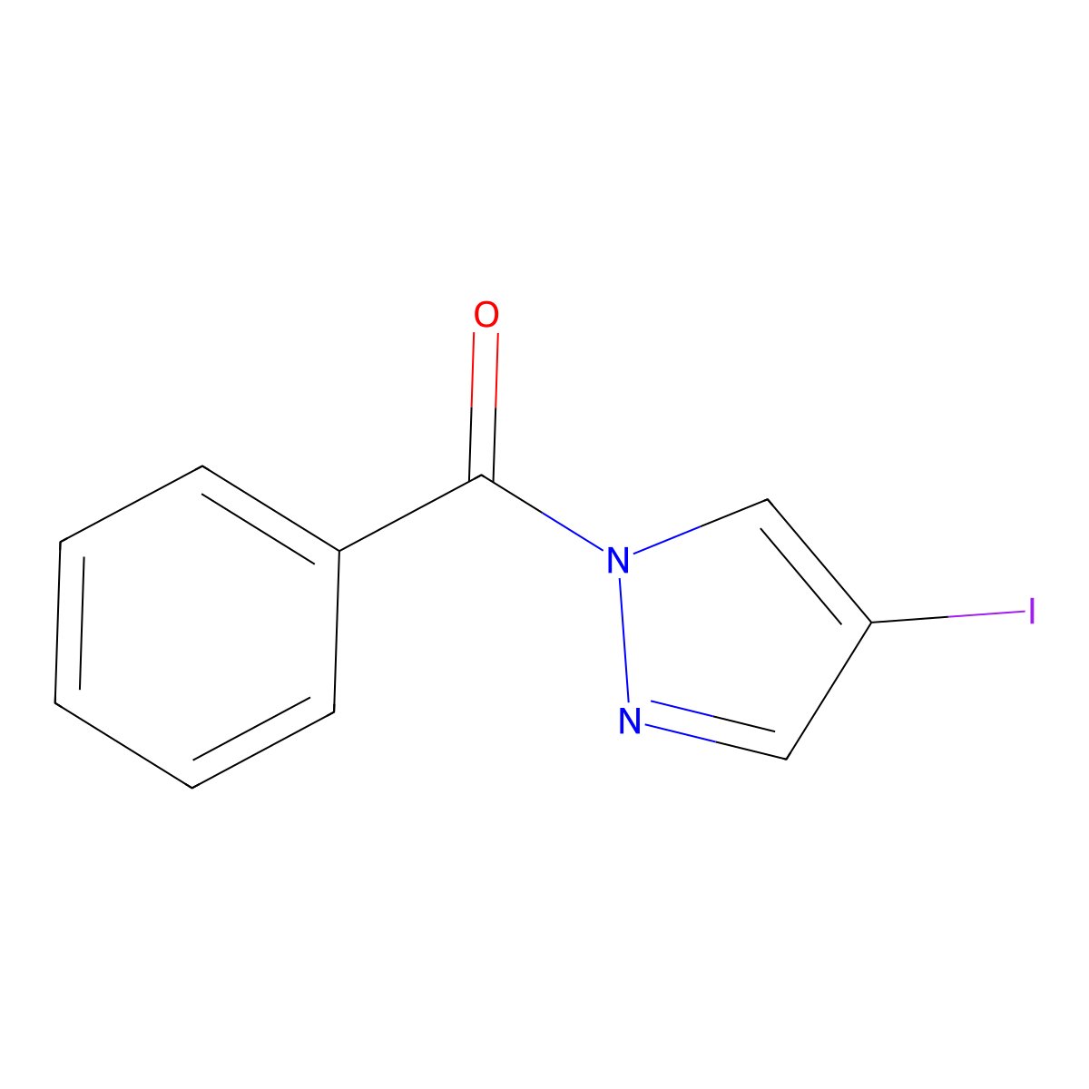 (4-Iodo-1H-pyrazol-1-yl)(phenyl)methanone molecular structure, CAS 116228-38-7
