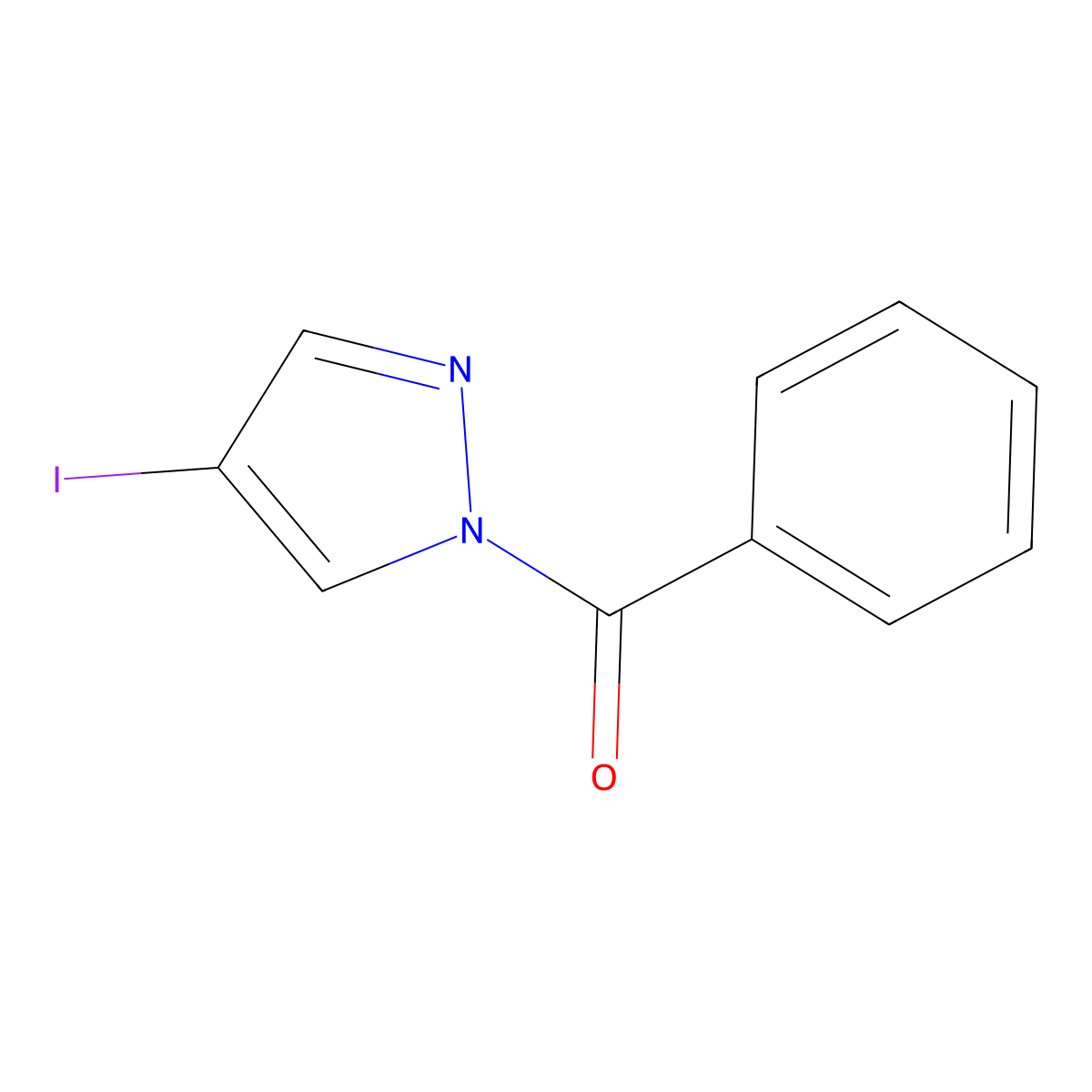 (4-Iodo-1H-pyrazol-1-yl)(phenyl)methanone molecular structure, CAS 116228-38-7