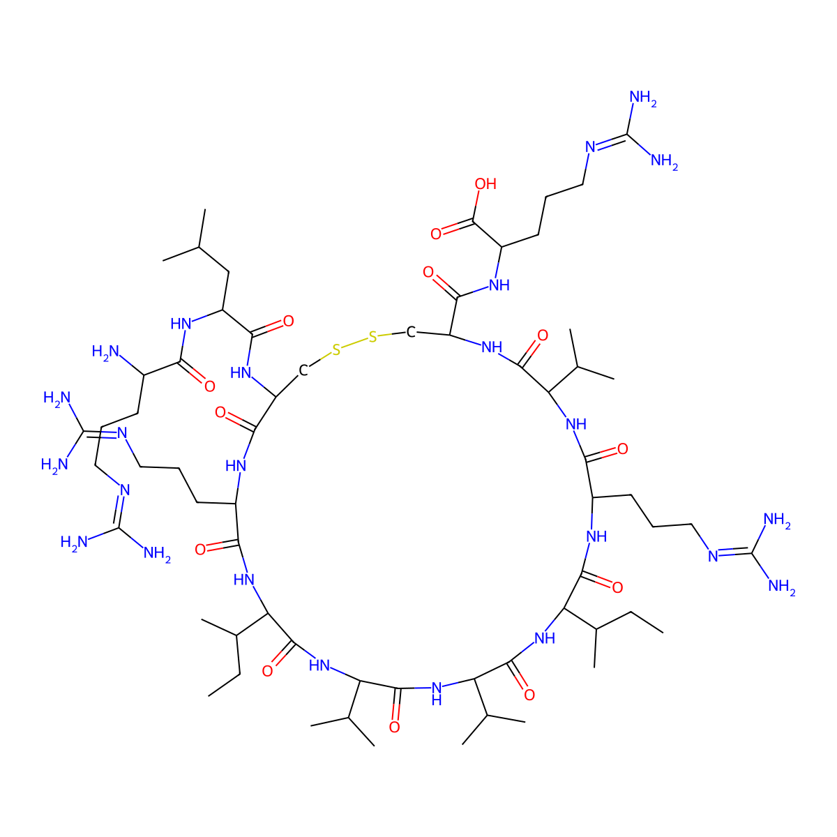 Bactenecin (GILGKLWEGVKSIF-amide) molecular structure, CAS 116229-36-8