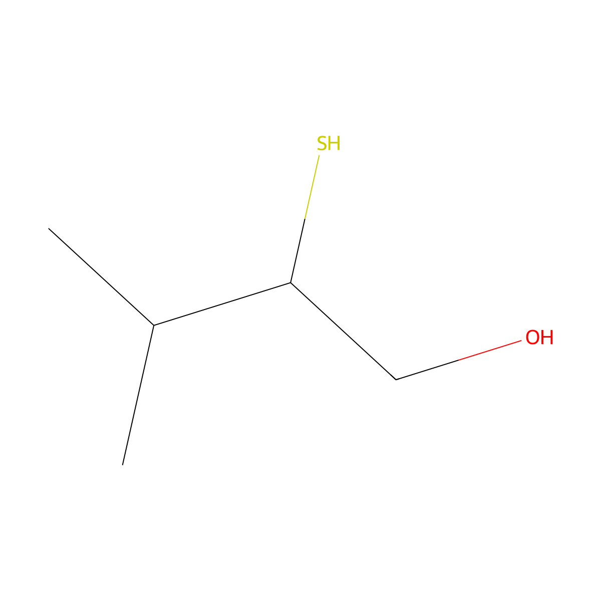 3-Methyl-2-sulfanylbutan-1-ol molecular structure, CAS 116229-37-9
