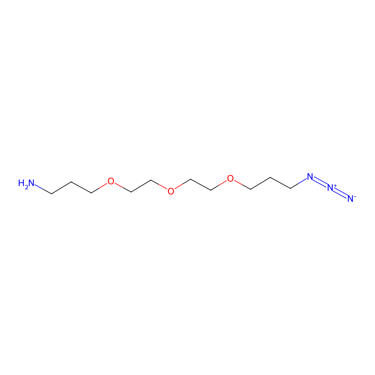 1-Azido-4,7,10-trioxa-13-tridecanamine molecular structure, CAS 1162336-72-2