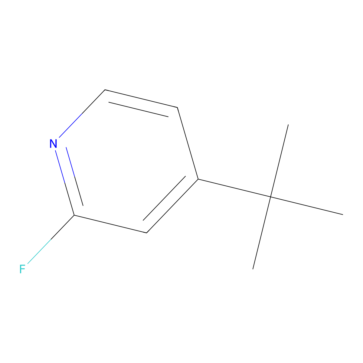 4-Tert-butyl-2-fluoropyridine molecular structure, CAS 116241-60-2