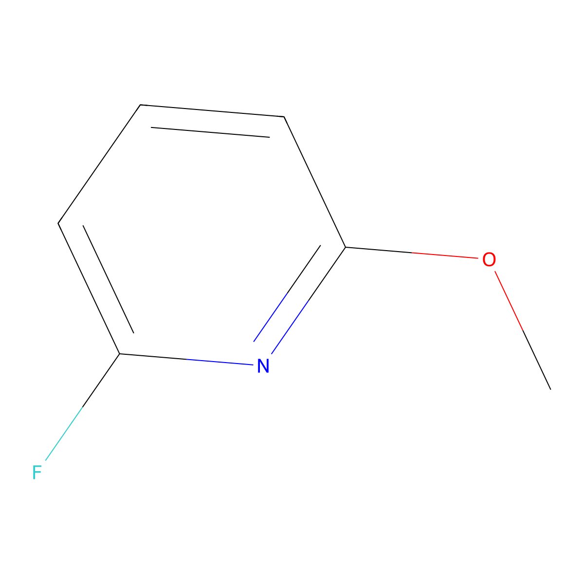2-Fluoro-6-methoxypyridine molecular structure, CAS 116241-61-3