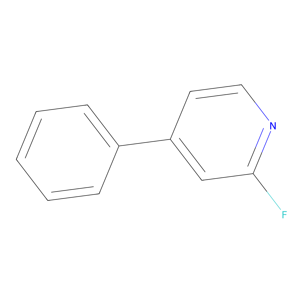 2-Fluoro-4-phenylpyridine molecular structure, CAS 116241-62-4