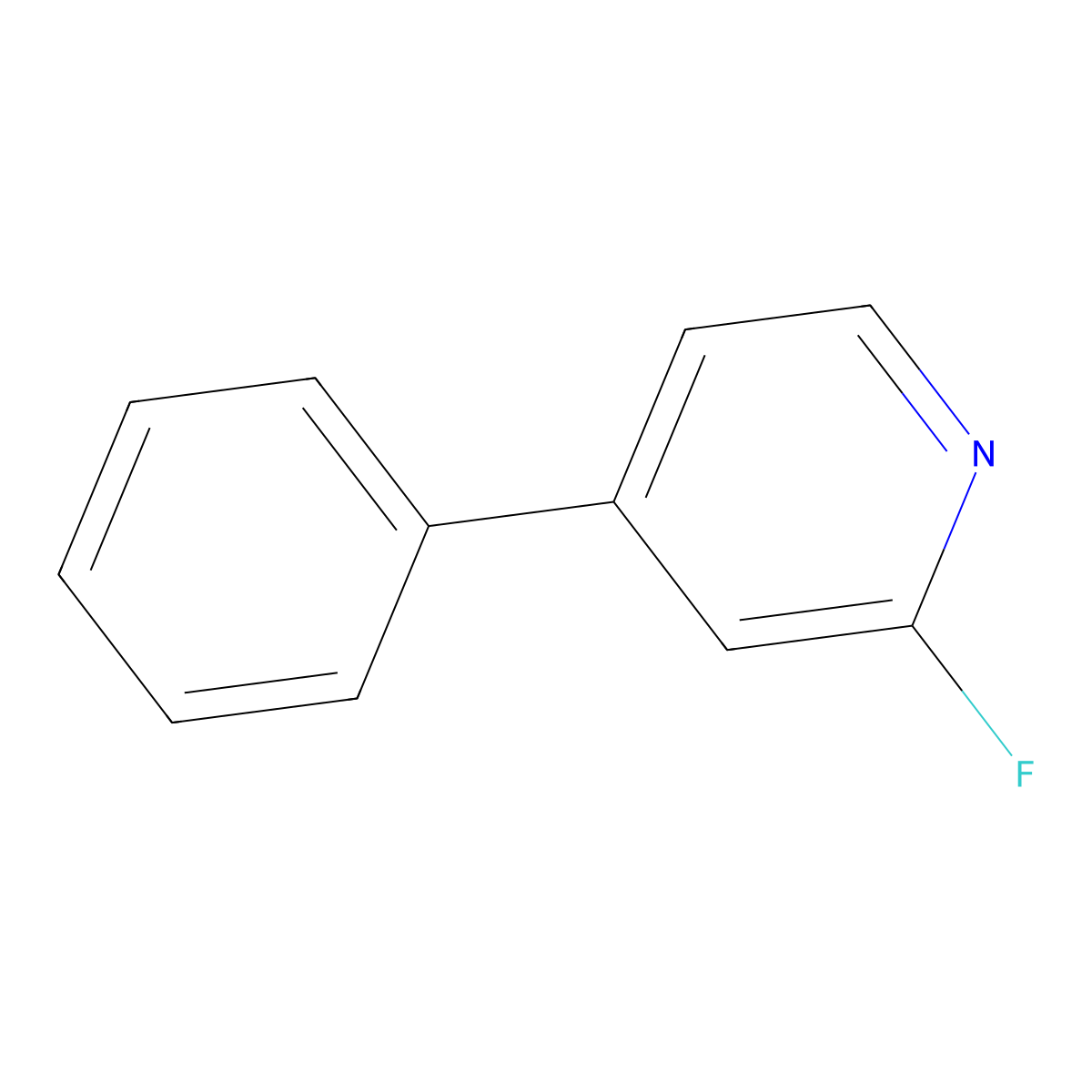 2-Fluoro-4-phenylpyridine molecular structure, CAS 116241-62-4