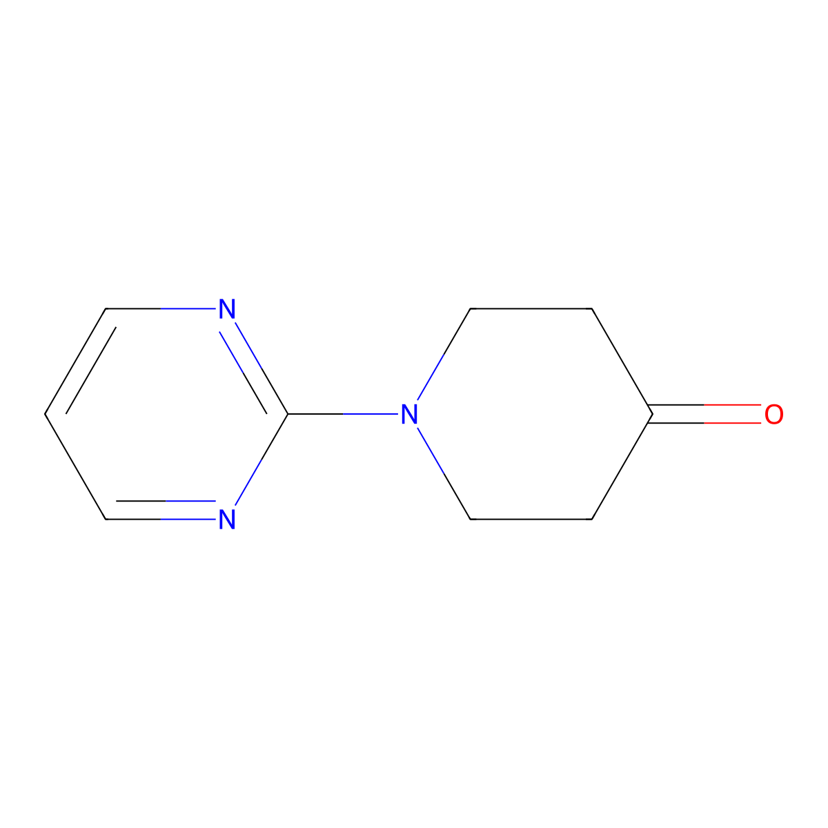 1-(2-Pyrimidinyl)tetrahydro-4(1H)-pyridinone molecular structure, CAS 116247-92-8