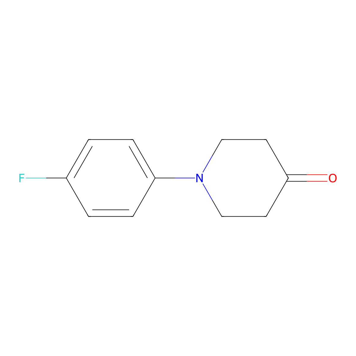 1-(4-Fluorophenyl)-4-piperidinone molecular structure, CAS 116247-98-4