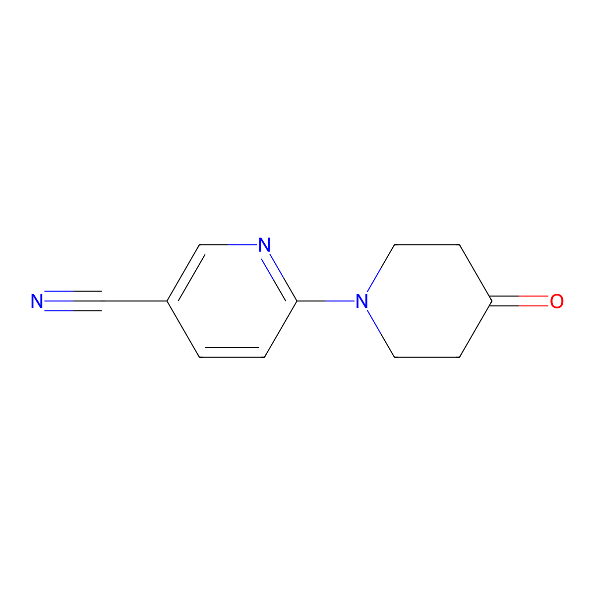 6-(4-Oxopiperidin-1-yl)pyridine-3-carbonitrile molecular structure, CAS 116248-07-8