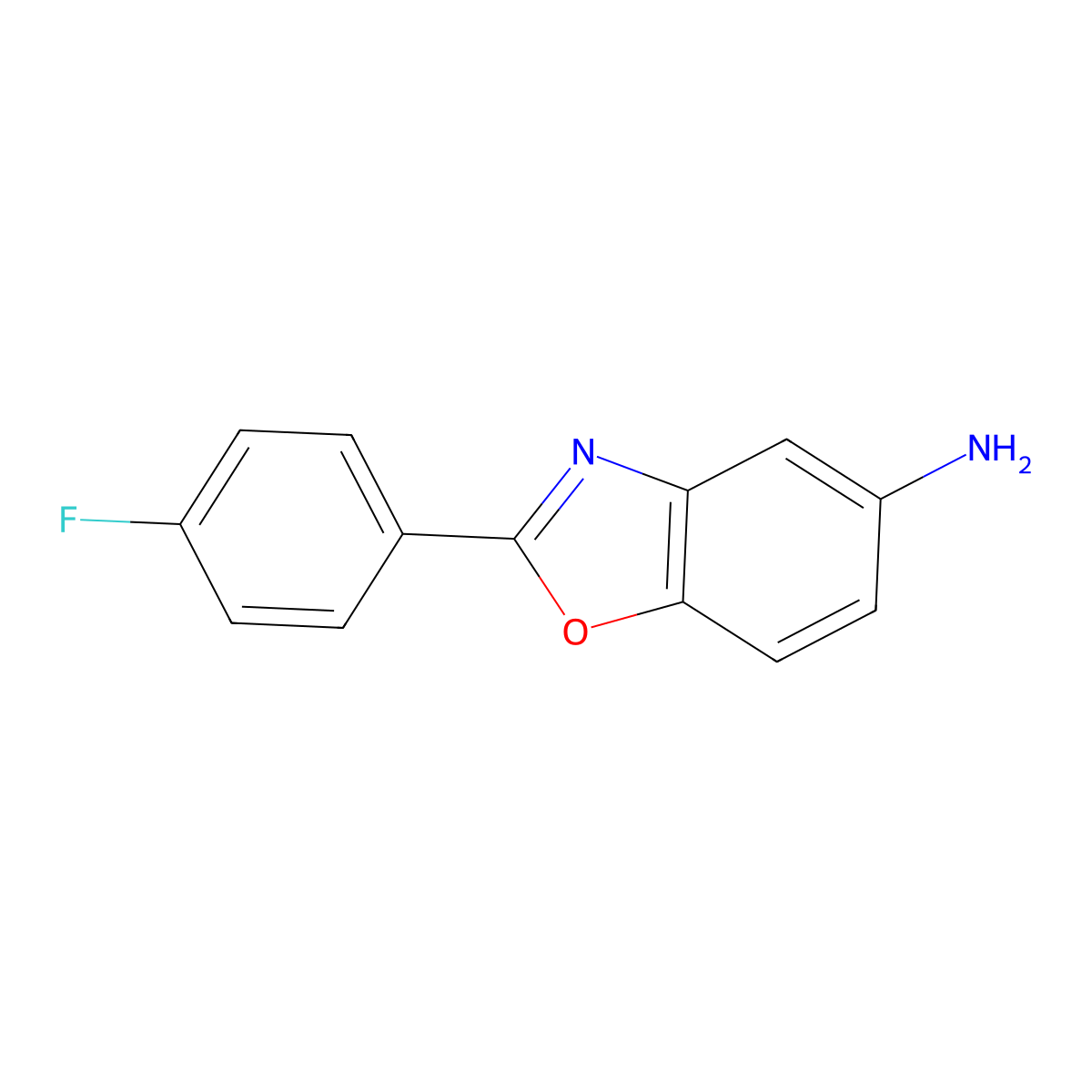 2-(4-Fluoro-phenyl)-benzooxazol-5-ylamine molecular structure, CAS 116248-10-3