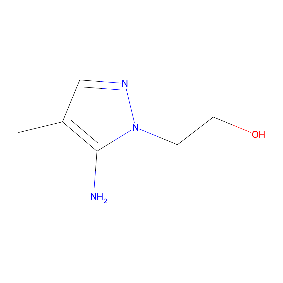 2-(5-Amino-4-methyl-1H-pyrazol-1-yl)ethan-1-ol molecular structure, CAS 116248-14-7