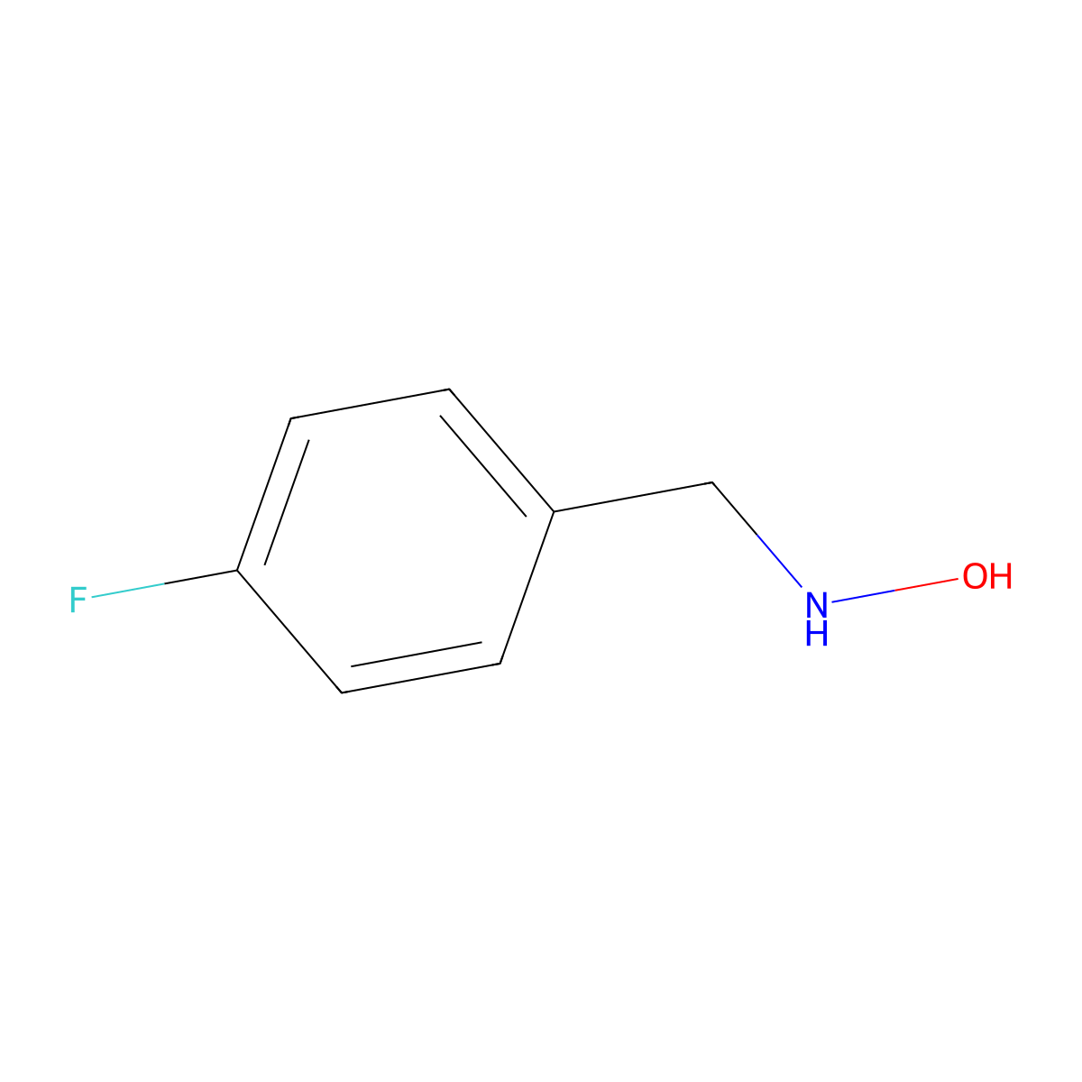 N-[(4-fluorophenyl)methyl]hydroxylamine molecular structure, CAS 116250-34-1