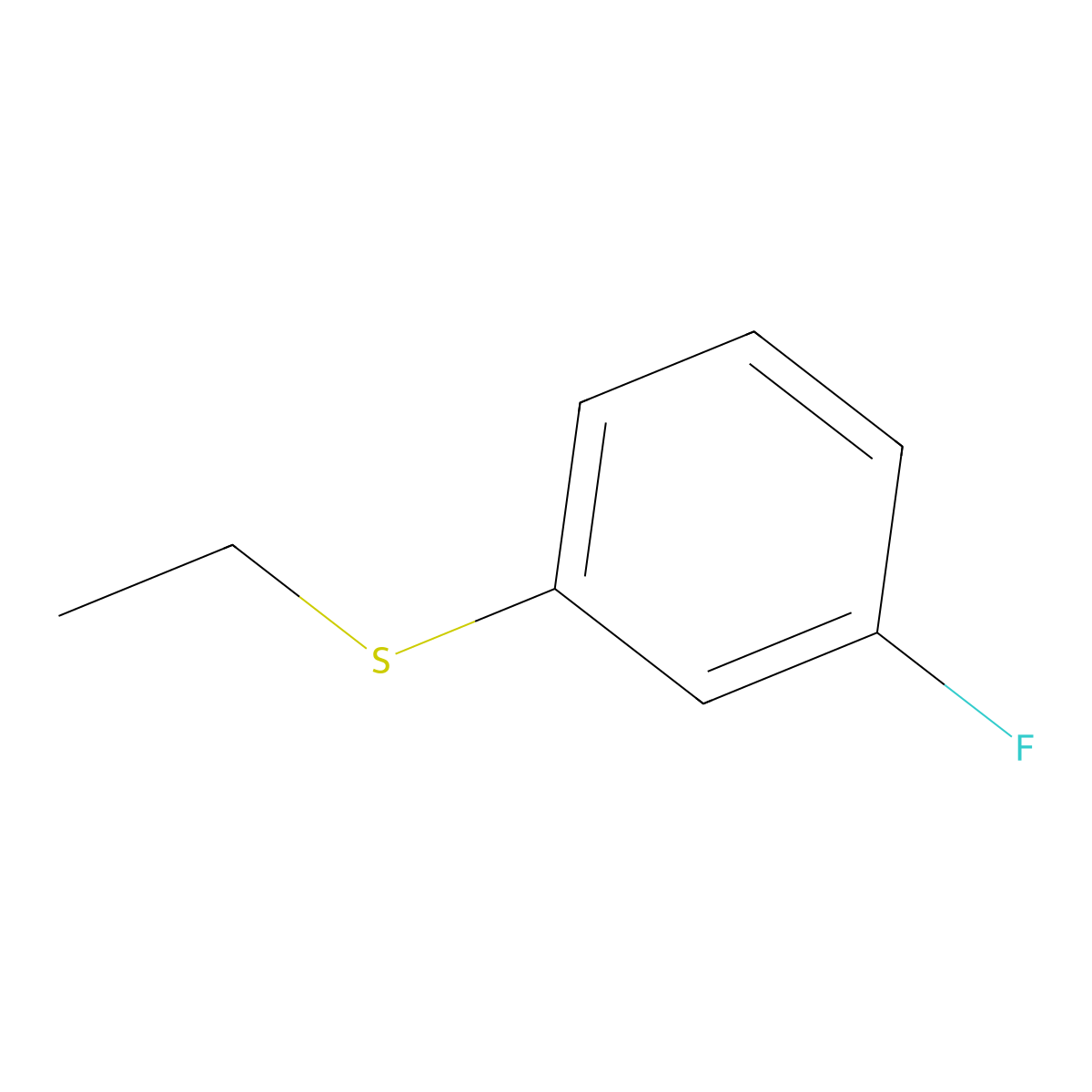 Ethyl 3-fluorophenyl sulfide molecular structure, CAS 116250-44-3